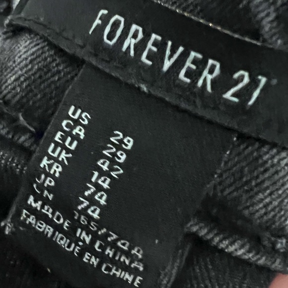Acid Wash Black/Dark Grey Skinny Jeans - Forever 21 - Picture 3 of 3